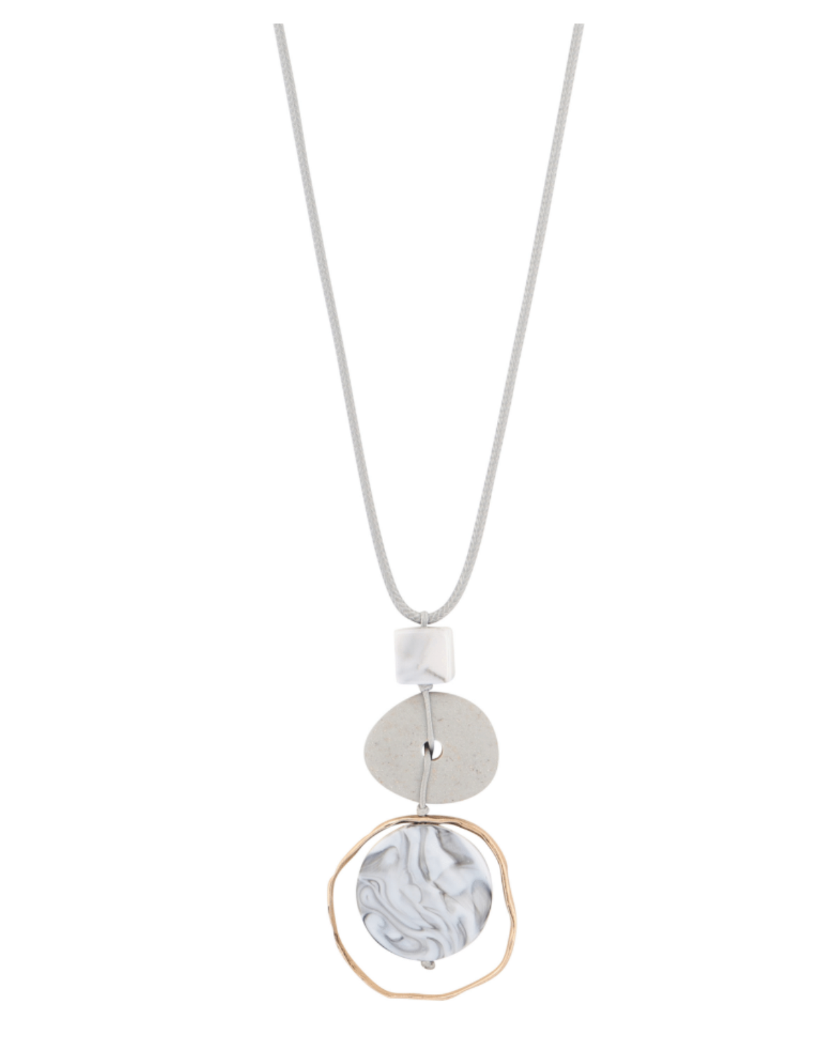 LONG 3 DROP PENDANT NECKLACE
