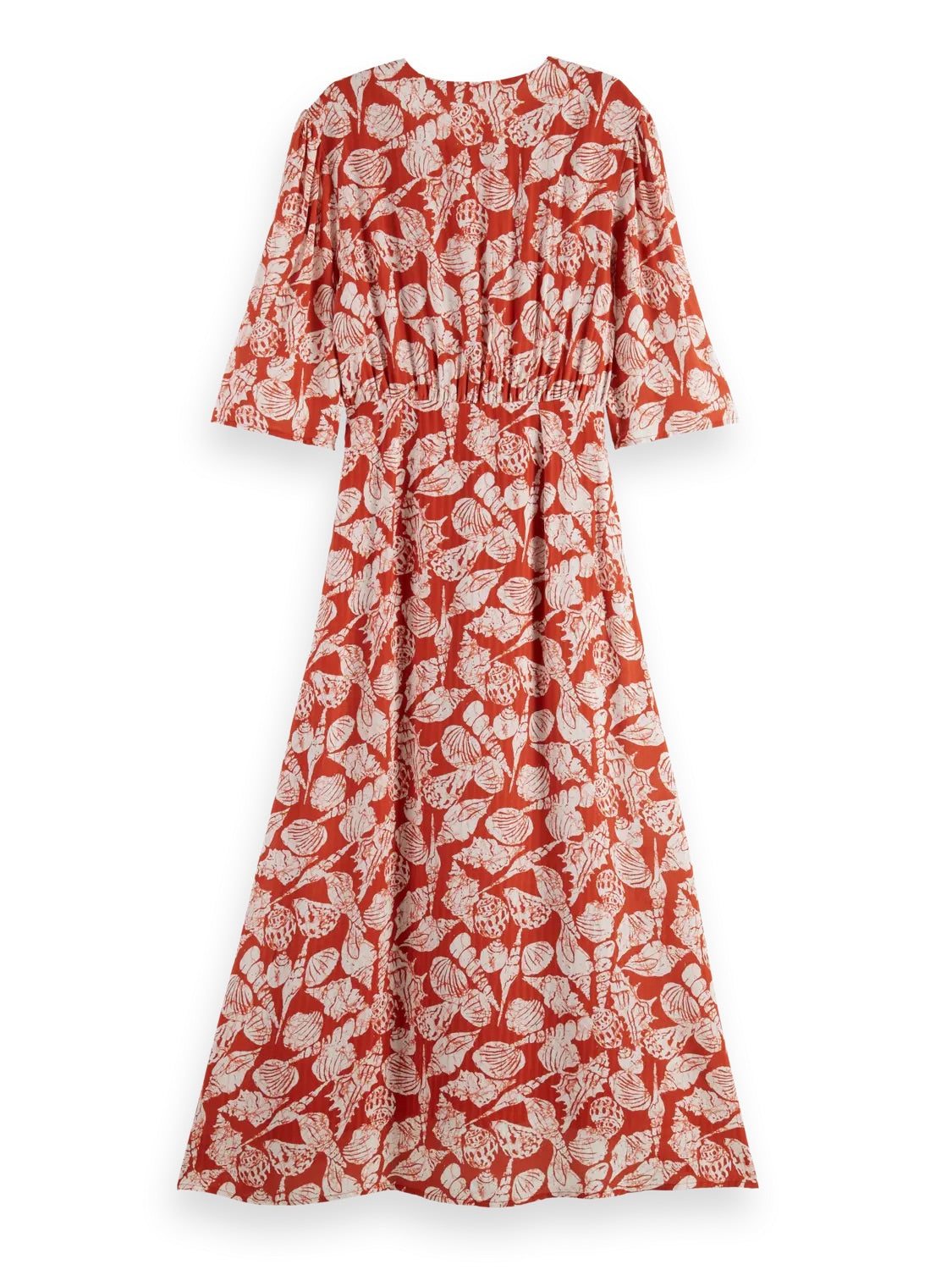 MIDI WRAP DRESS WITH KNOT DETAIL SCOTCH & SODA