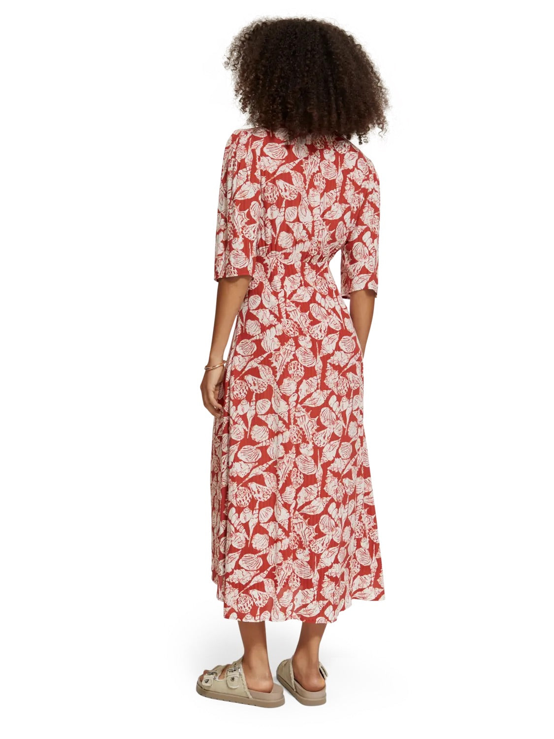 MIDI WRAP DRESS WITH KNOT DETAIL SCOTCH & SODA