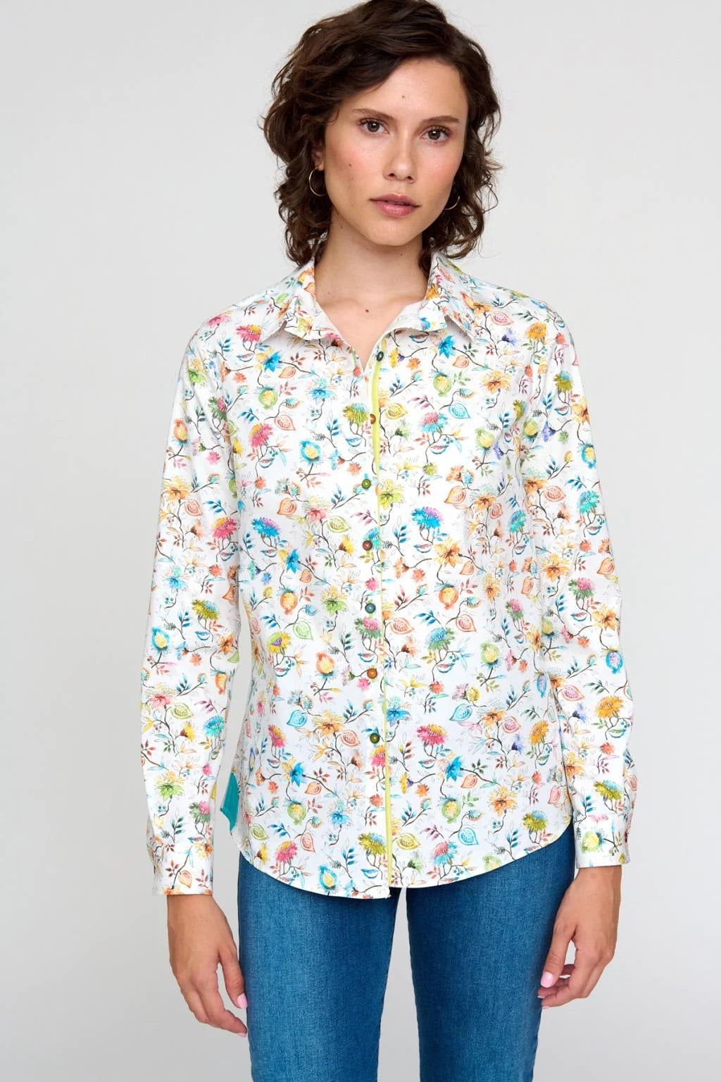 CECELA FLORAL SHIRT TINTA & BARILOCHE