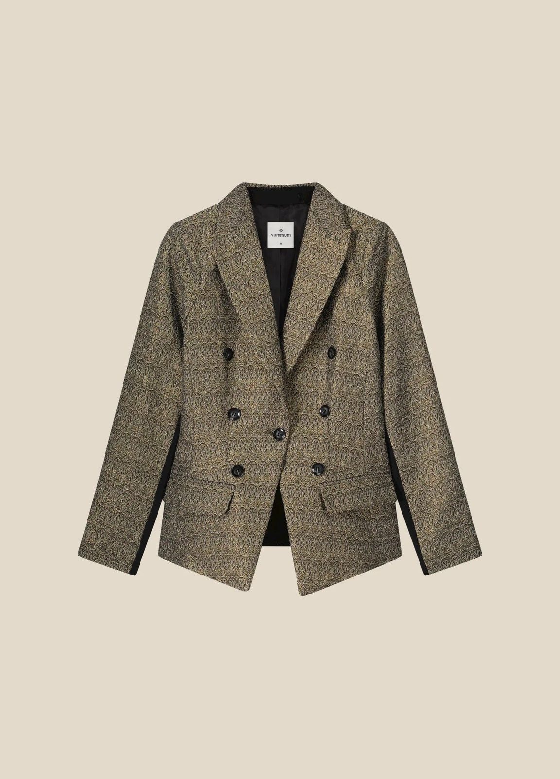 DOUBLE BREASTED JACQUARD BLAZER