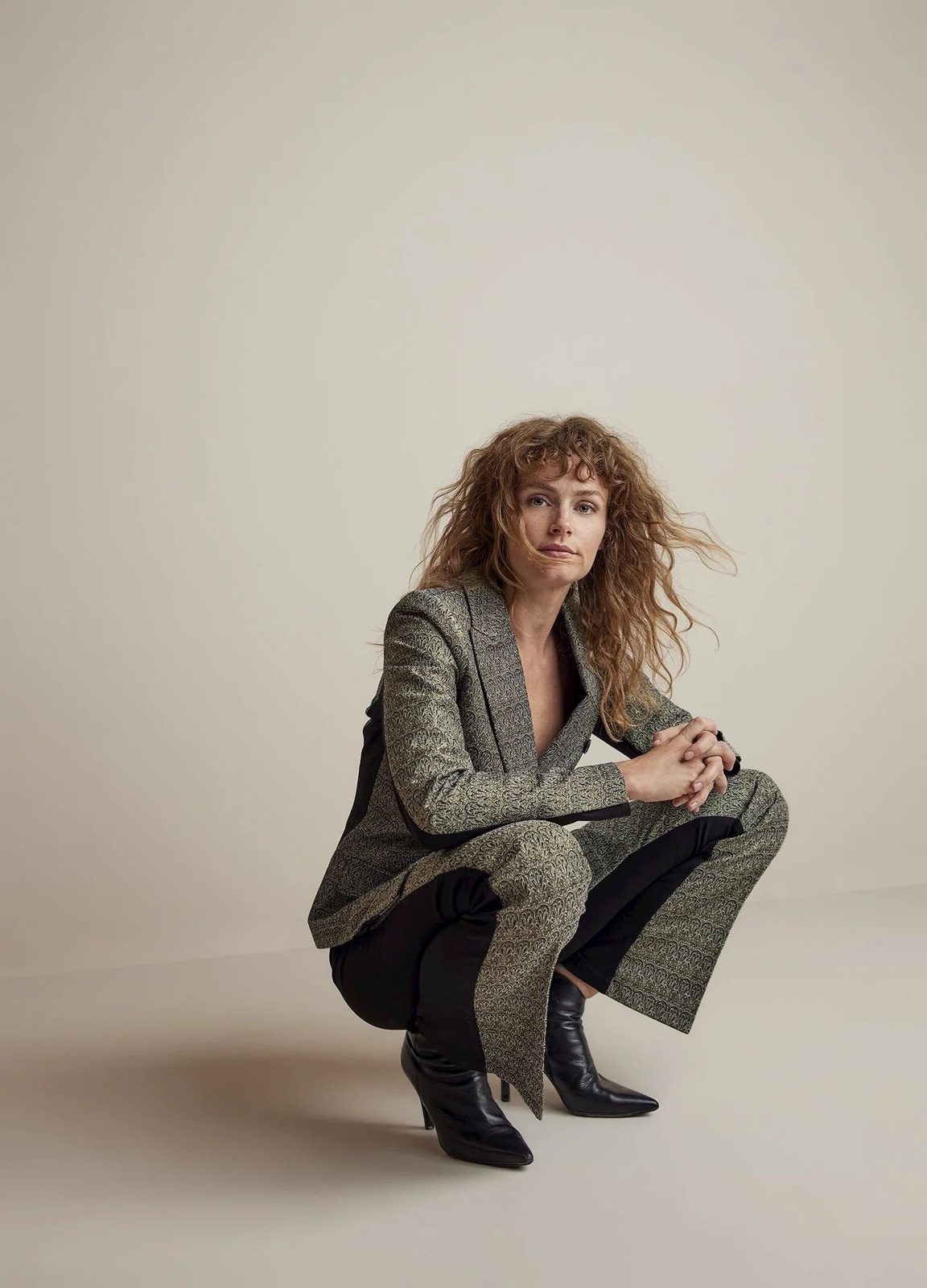 DOUBLE BREASTED JACQUARD BLAZER