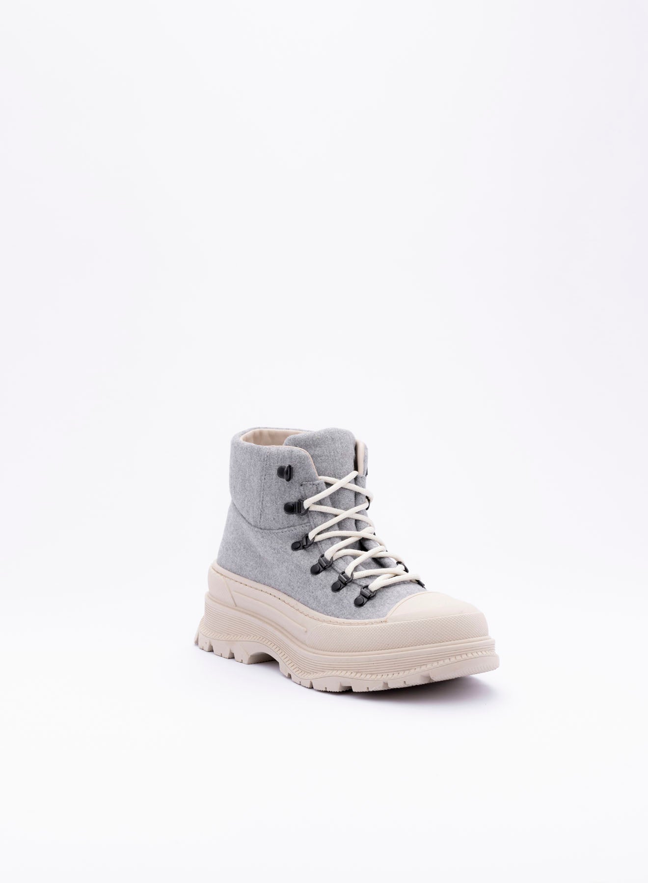 FIONA LACE UP WOOL/POLYSTER BLEND UPPER SHOE
