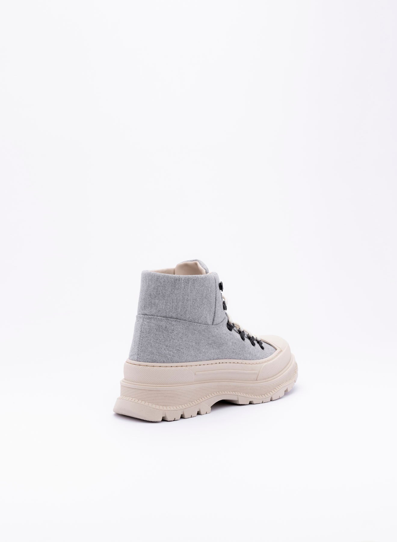 FIONA LACE UP WOOL/POLYSTER BLEND UPPER SHOE