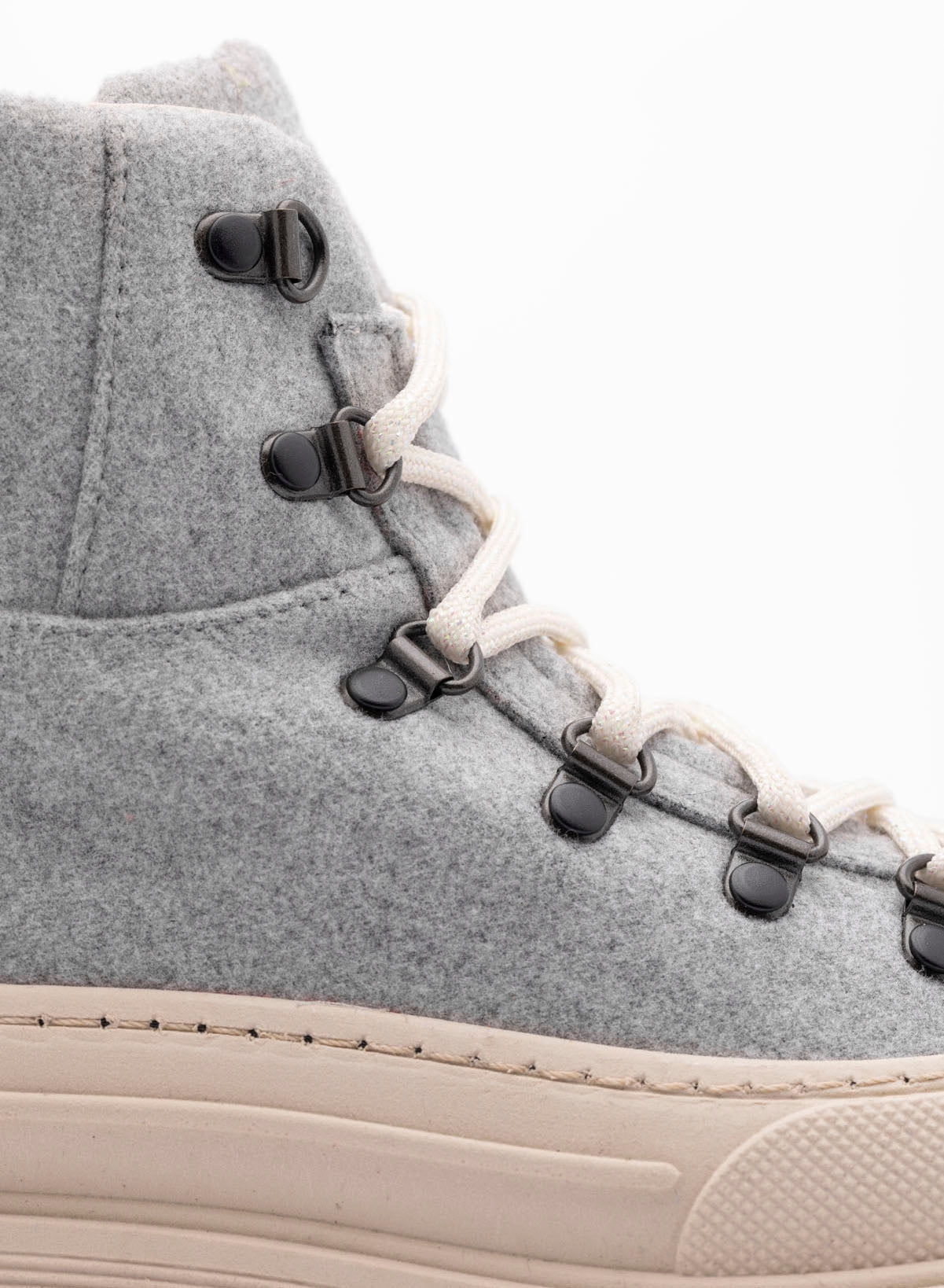 FIONA LACE UP WOOL/POLYSTER BLEND UPPER SHOE