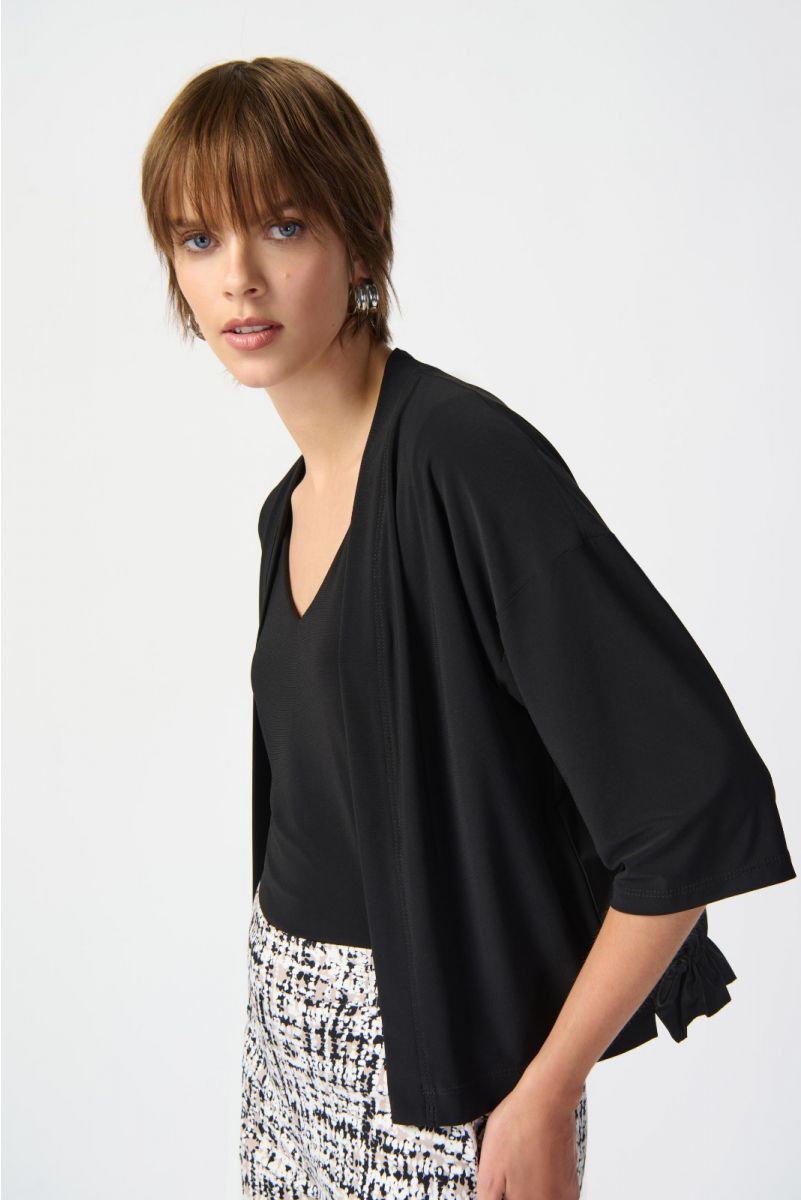 SILKY KNIT COVER UP WITH DOLMAN SLEEVE