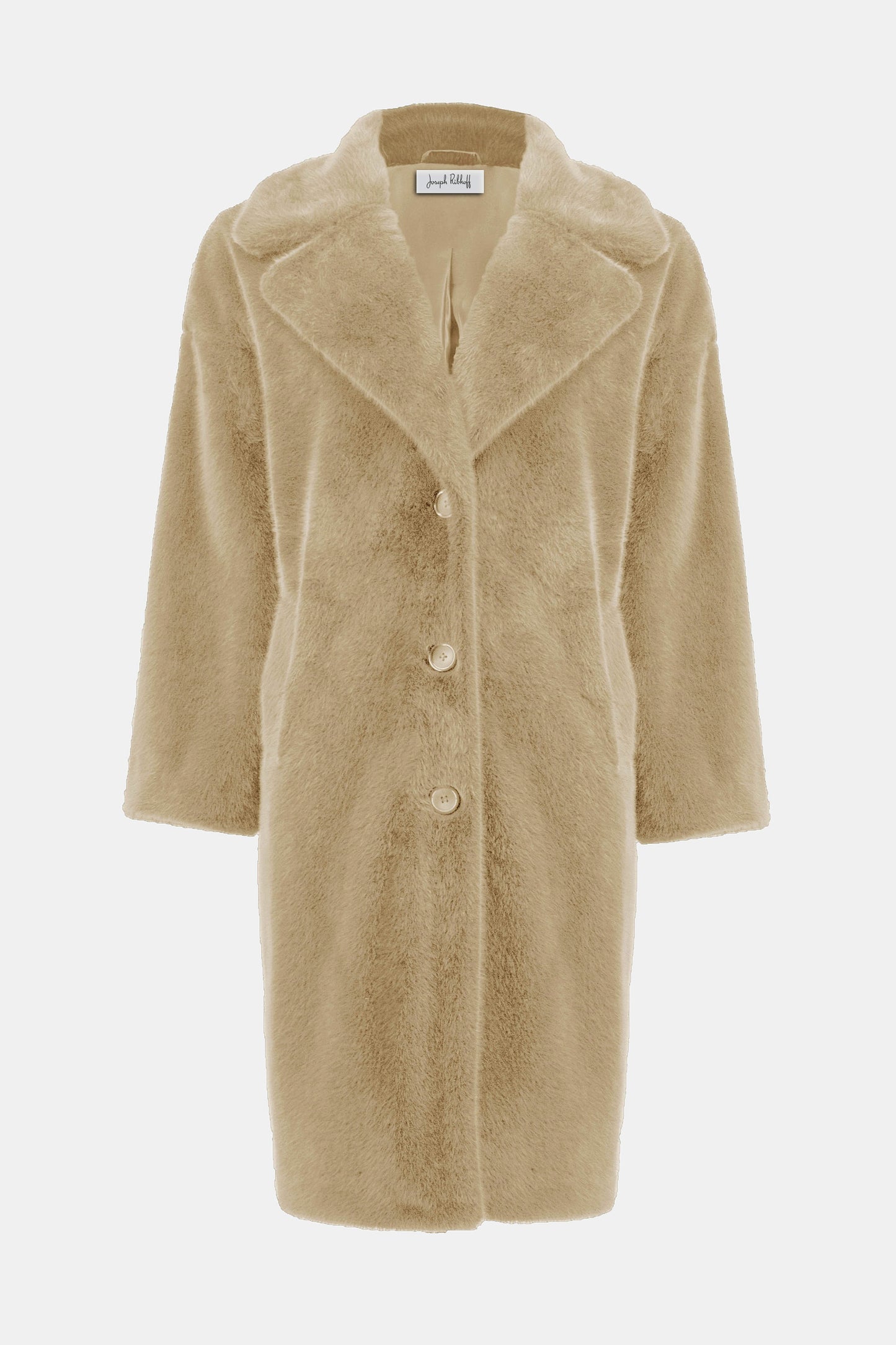 FAUX FUR STRAIGHT COAT