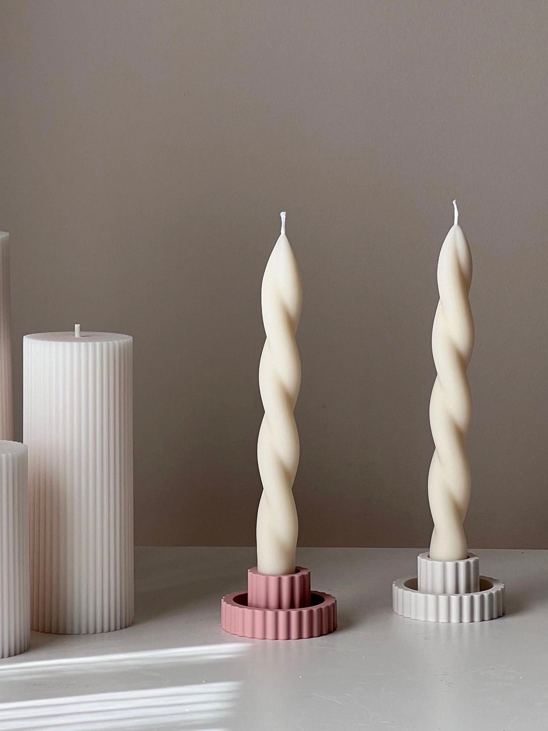 RIBBED CANDLESTICK HOLDER ESTELLE STUDIO