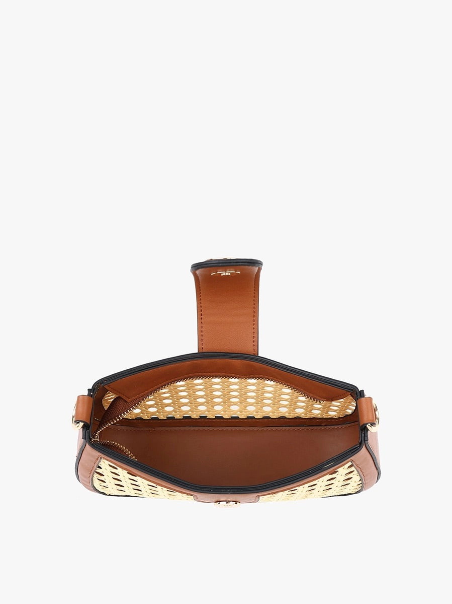 MILLER RATTAN CROSSBODY BAG