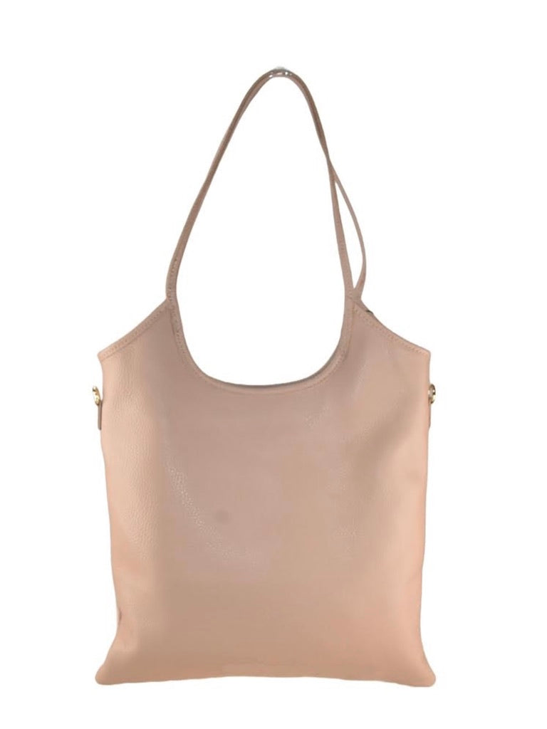 TALL LEATHER TOTE