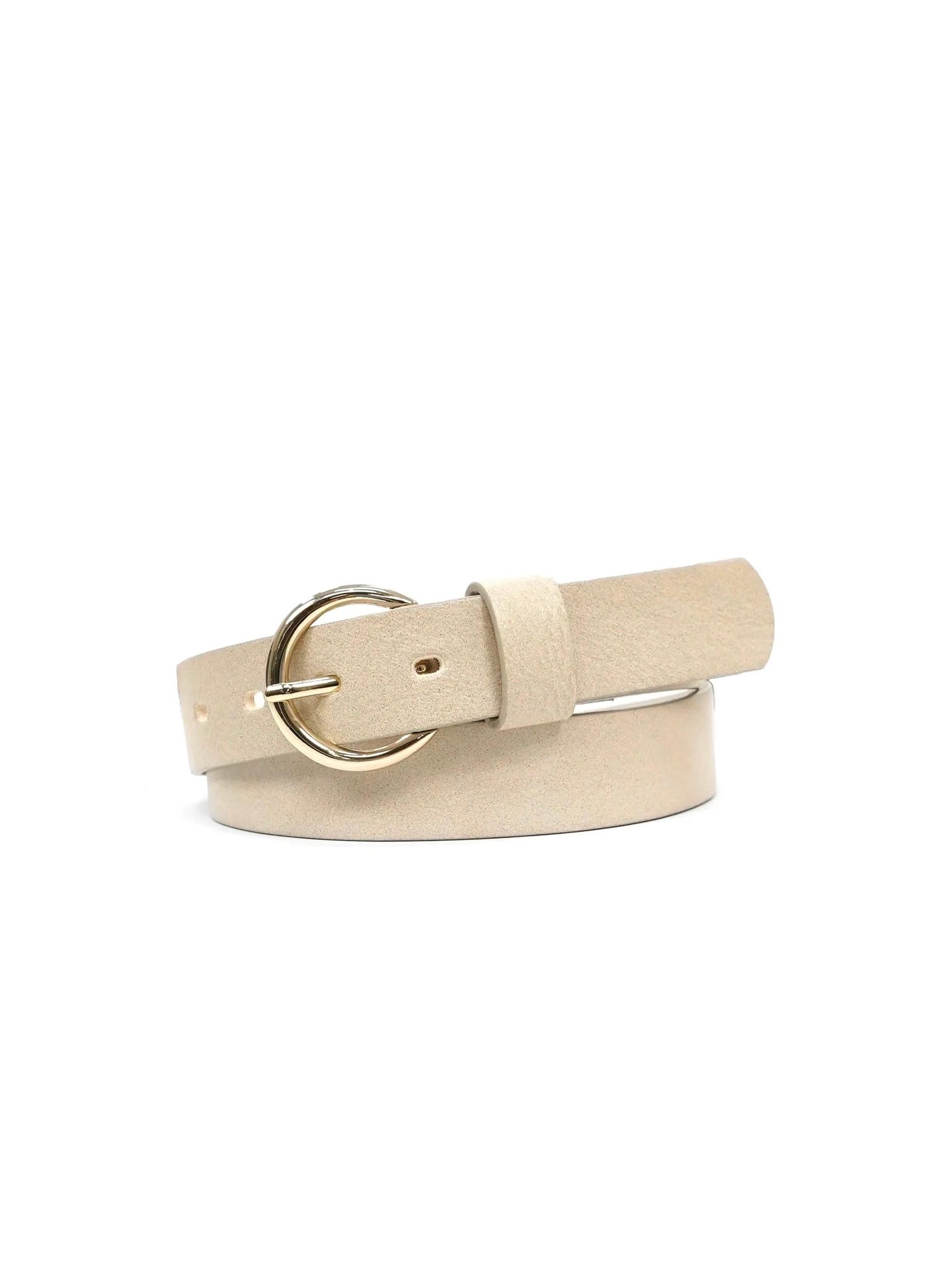 GOLD BUCKLE LEATHER BELT