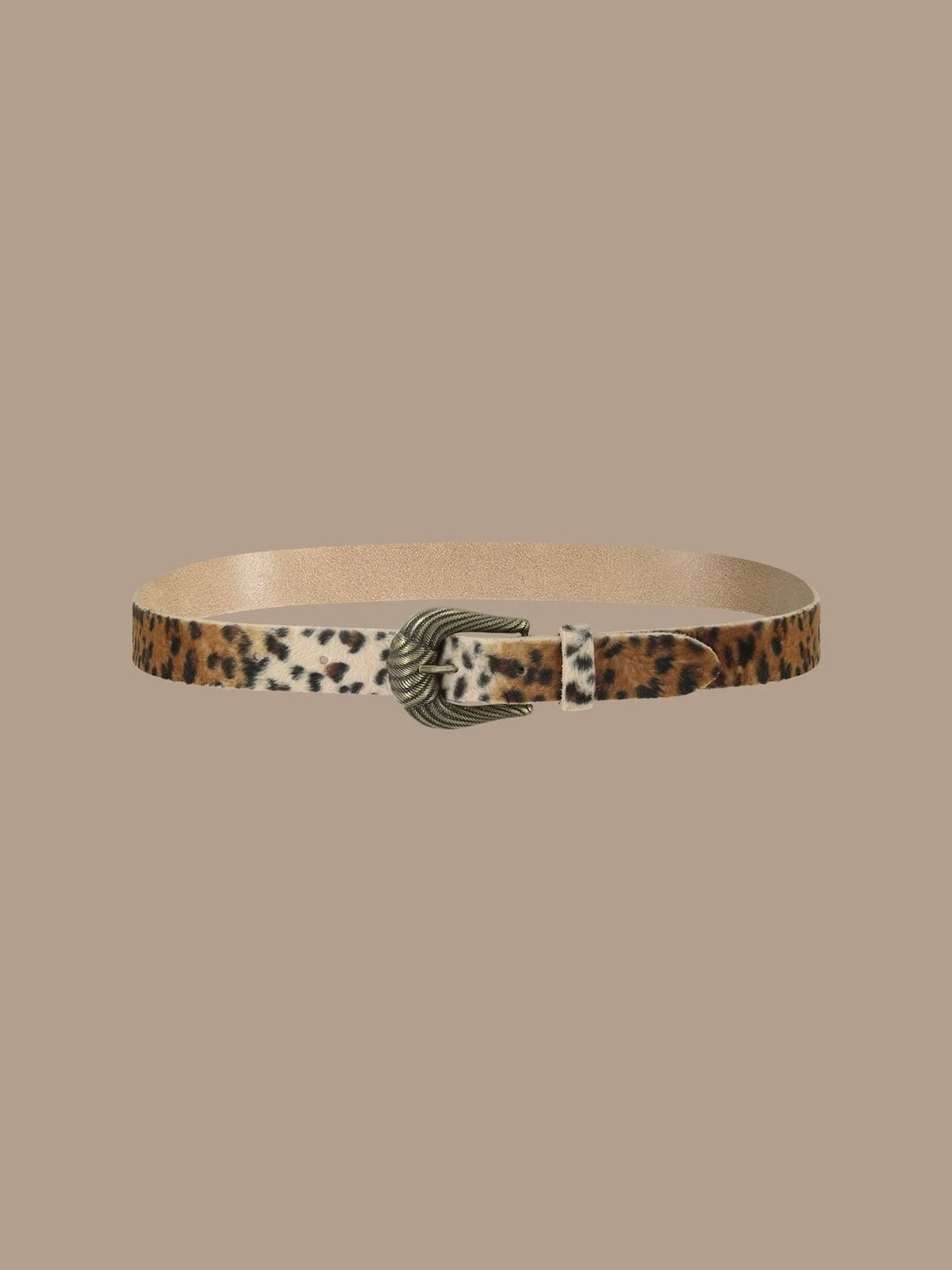 TEXTURED LEOPARD PRINT BELT