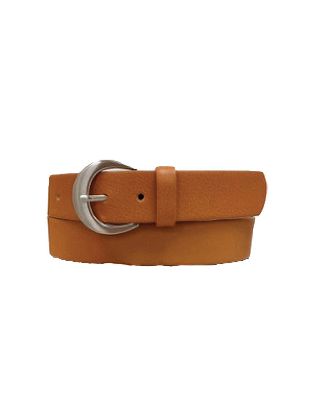 ITALIAN LEATHER BELT WITH SATIN NICKEL BUCKLE LANDES