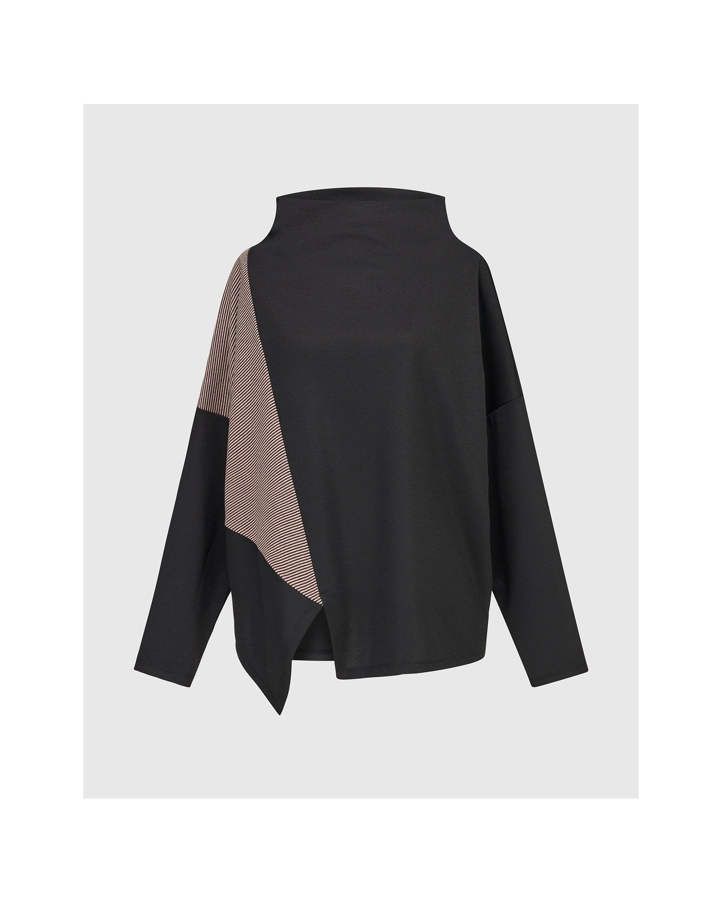 TONAL COLOUR BLOCK TUNIC TOP