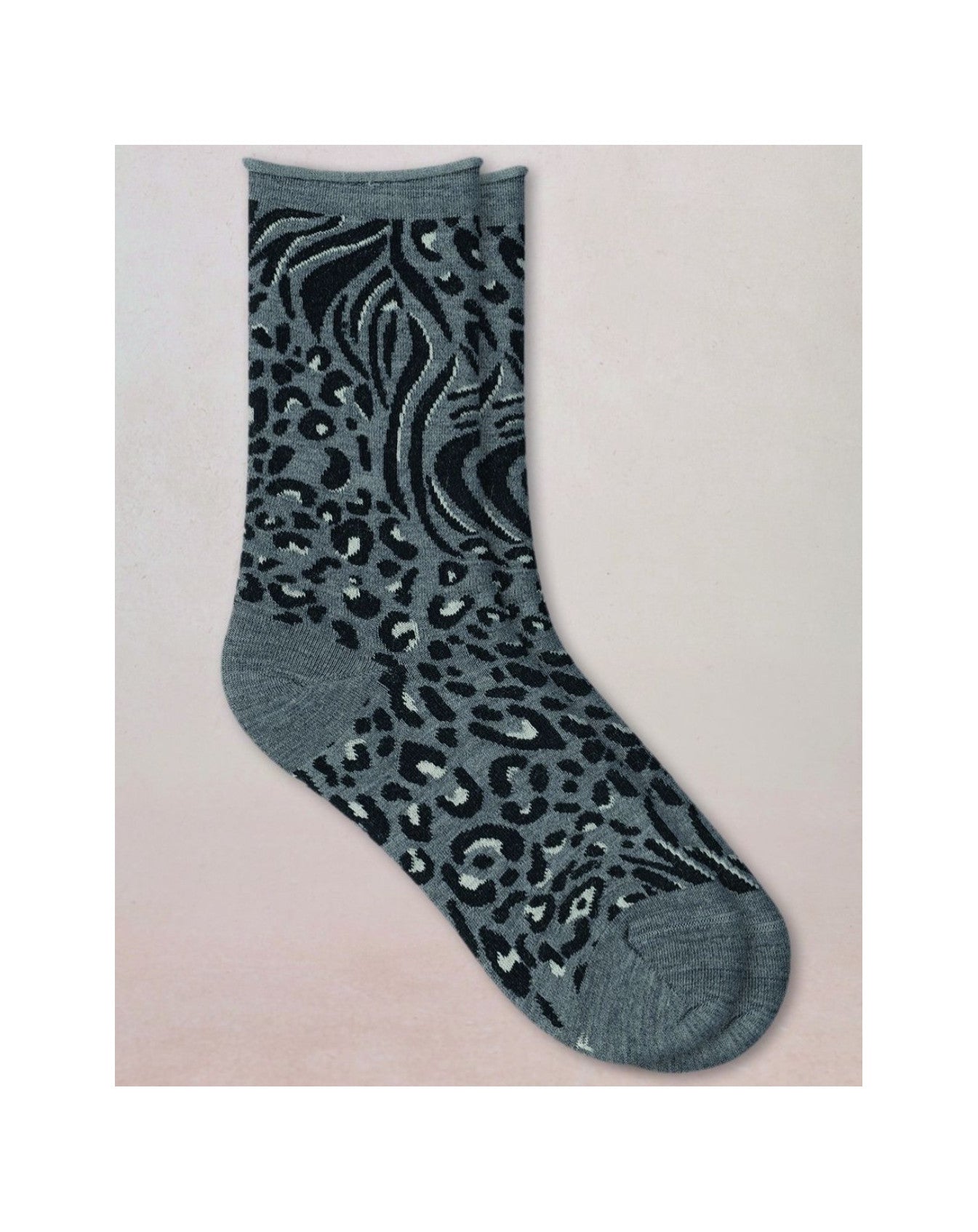 ANIMAL SKIN WOOL SOCK