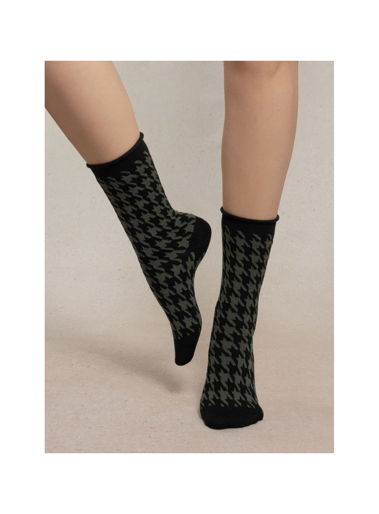 HOUNDSTOOTH WOOL SOCK