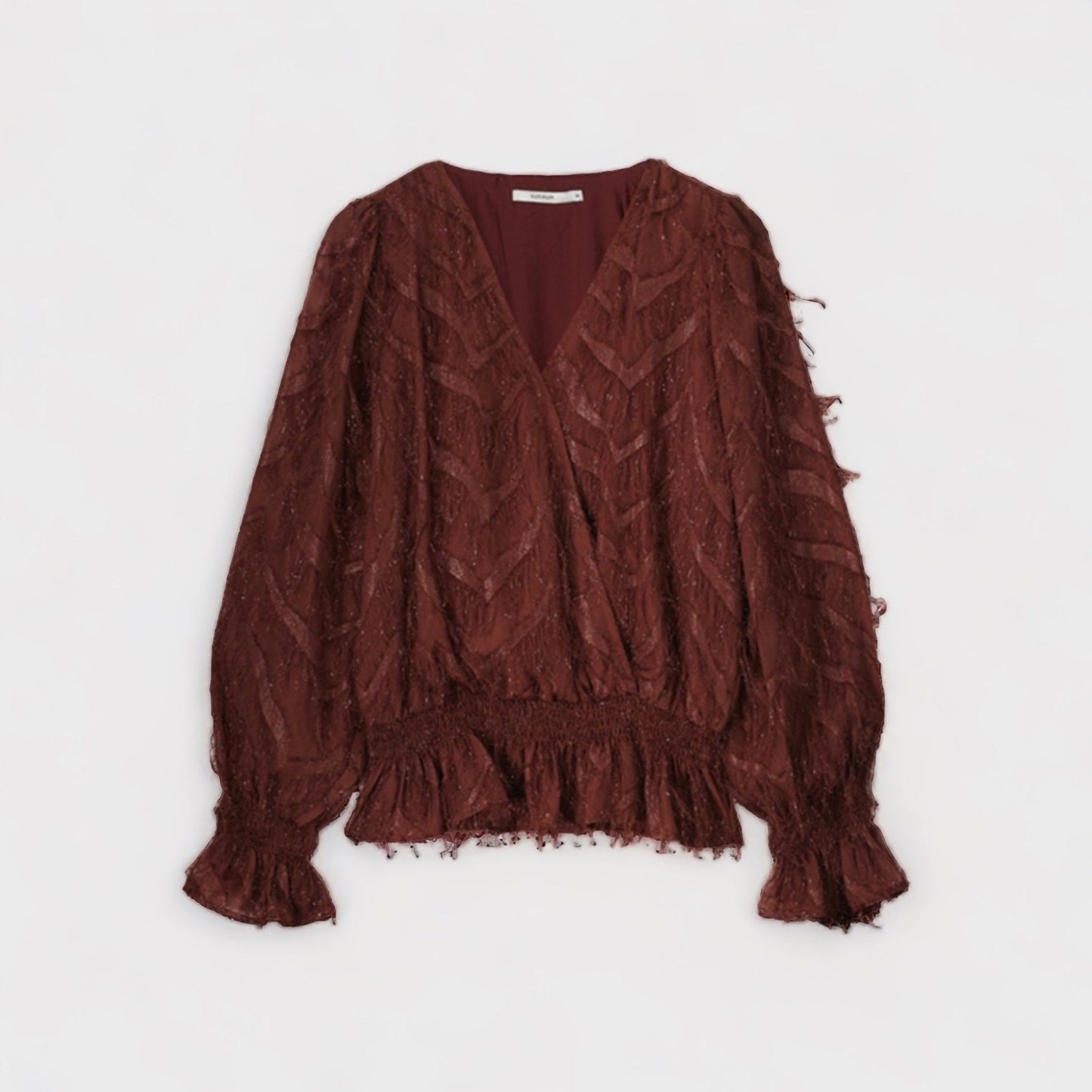 CROSS- OVER FEATHER BLOUSE