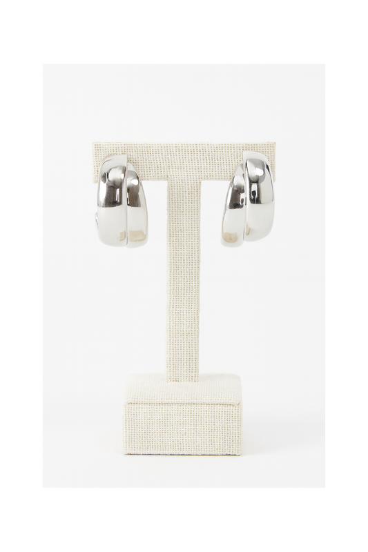 CHUNKY DOUBLE HOOP EARRING