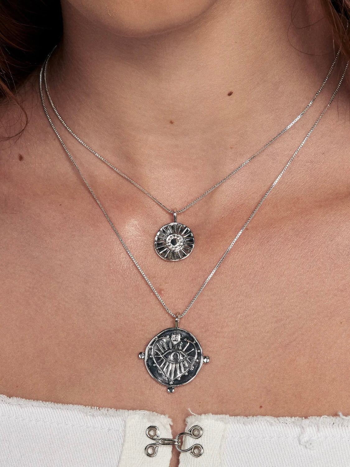 EVIL EYE DOUBLE COIN