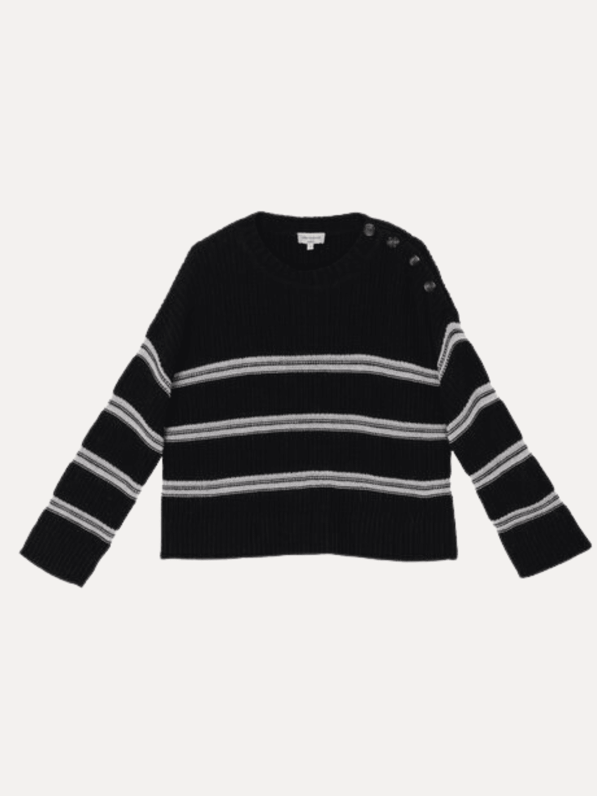 CREWNECK RIB STRIPE SWEATER