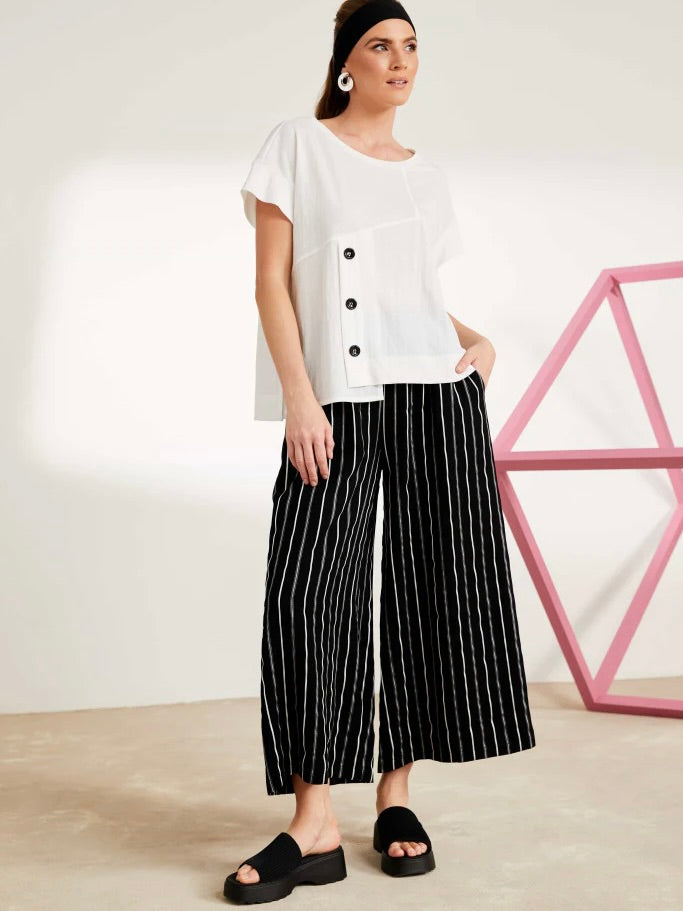 STRIPED WIDE LEG PANT