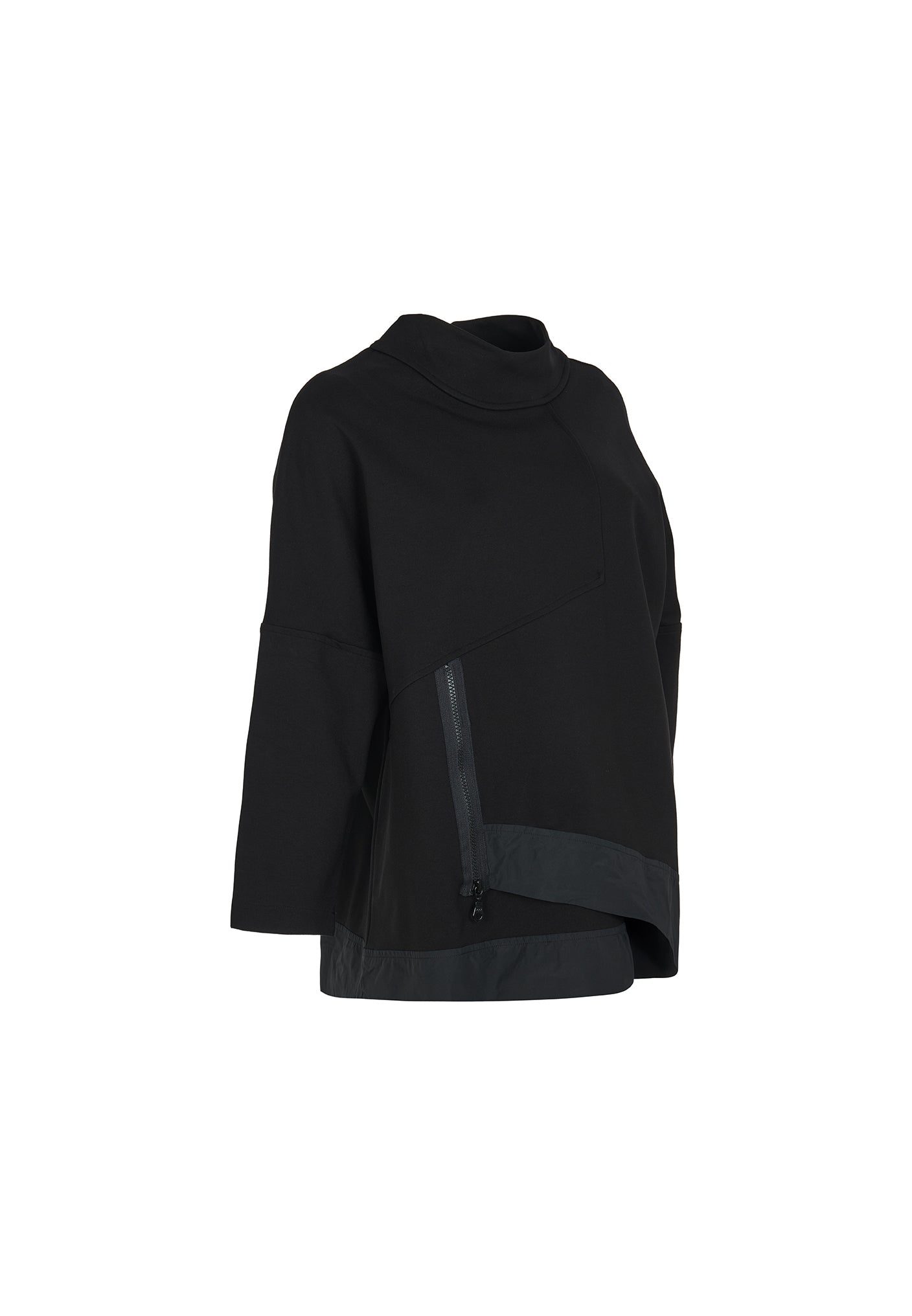 3/4 SLEEVE UNEVEN HEM TOP