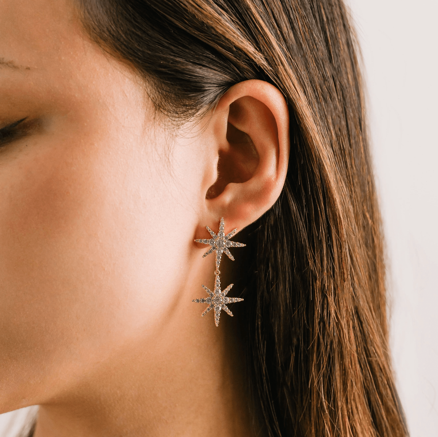 ETOILLE DUET STAR DROP EARRINGS