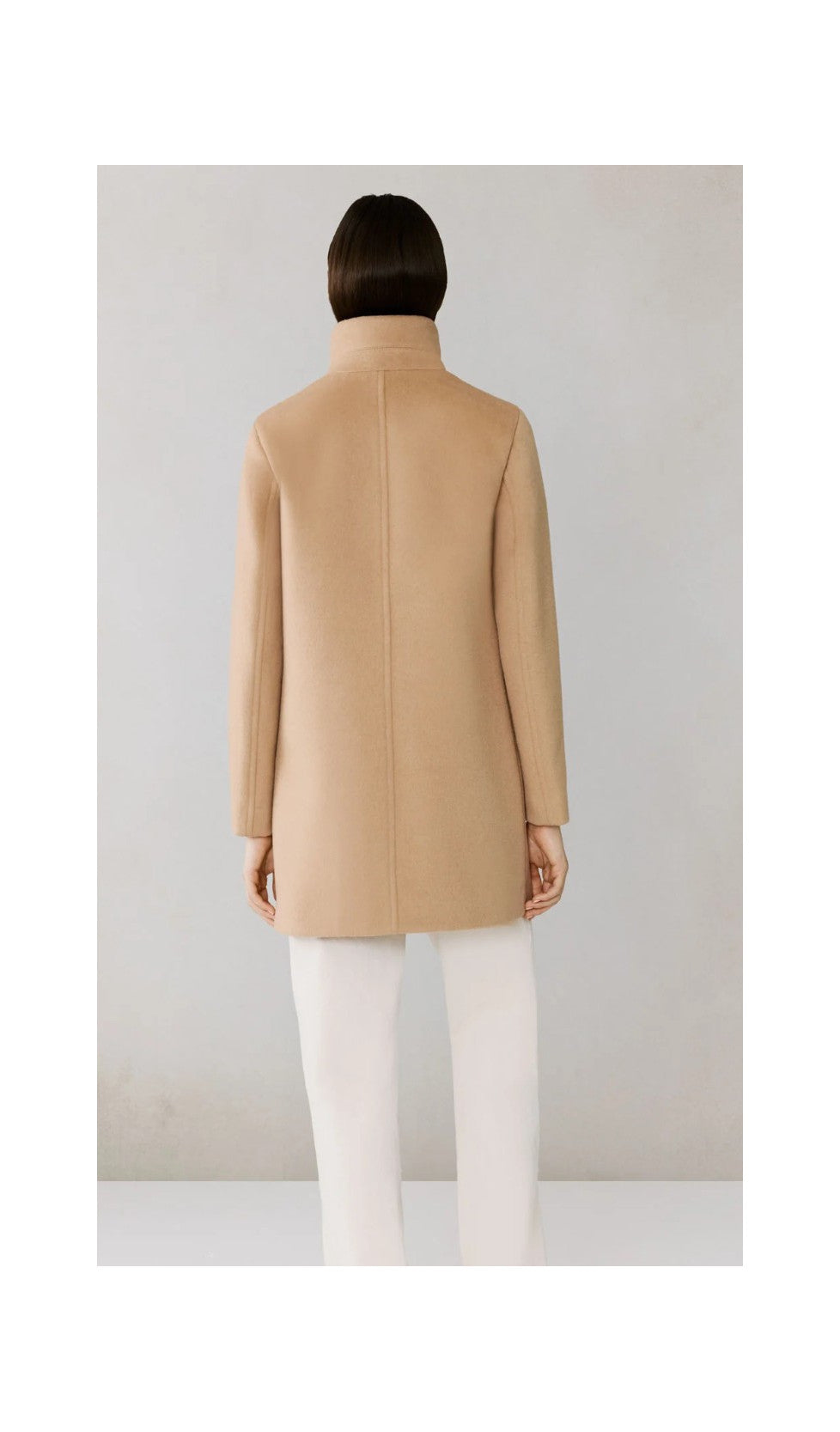 WOOL BLEND ZIP FRONT COAT