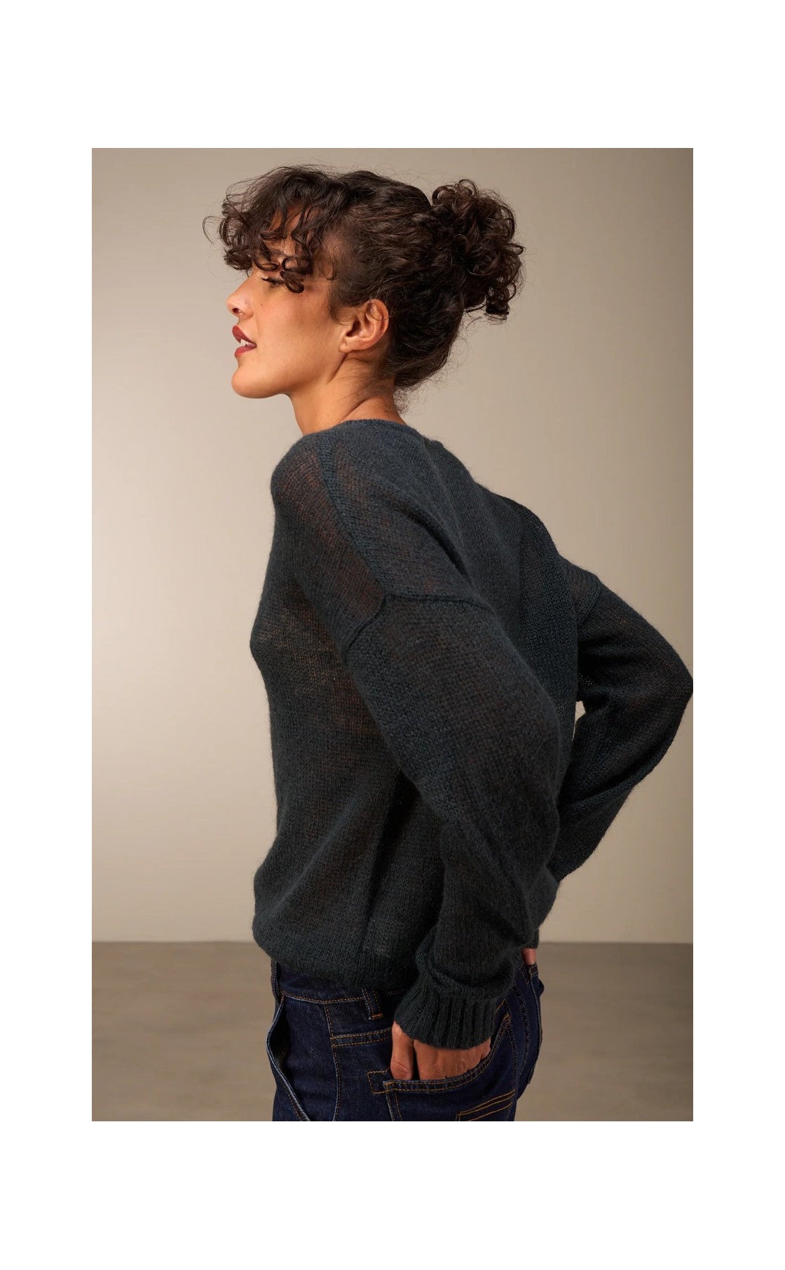 HALF BUTTON UP SWEATER PULLOVER