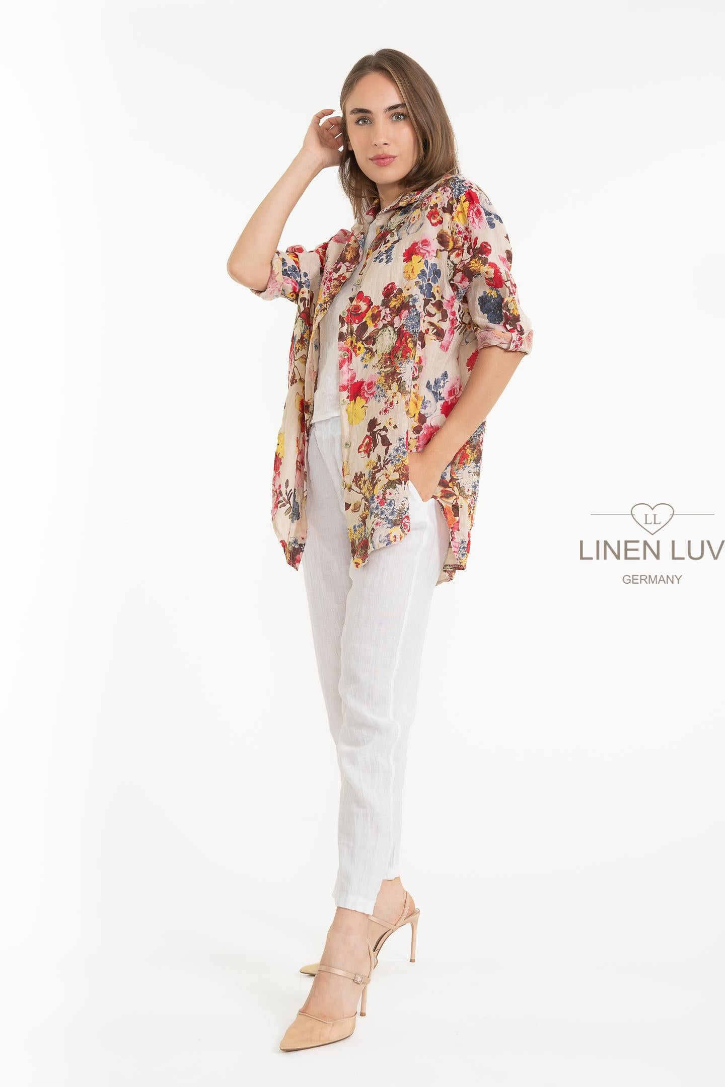 FLORAL LINEN SHIRT