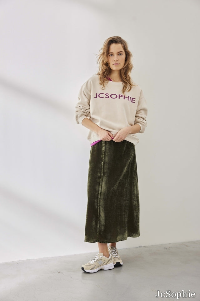 AVIS VELVET MIDI SKIRT