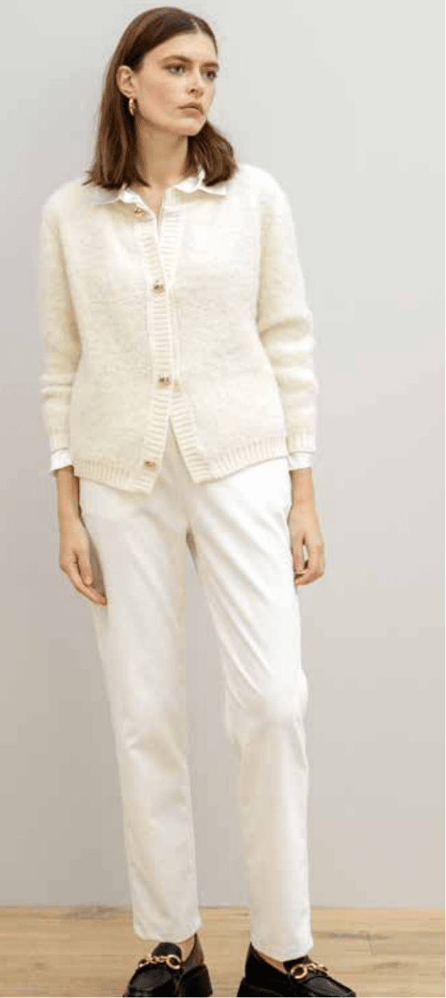 BOUCLE BUTTON FRONT CARDIGAN