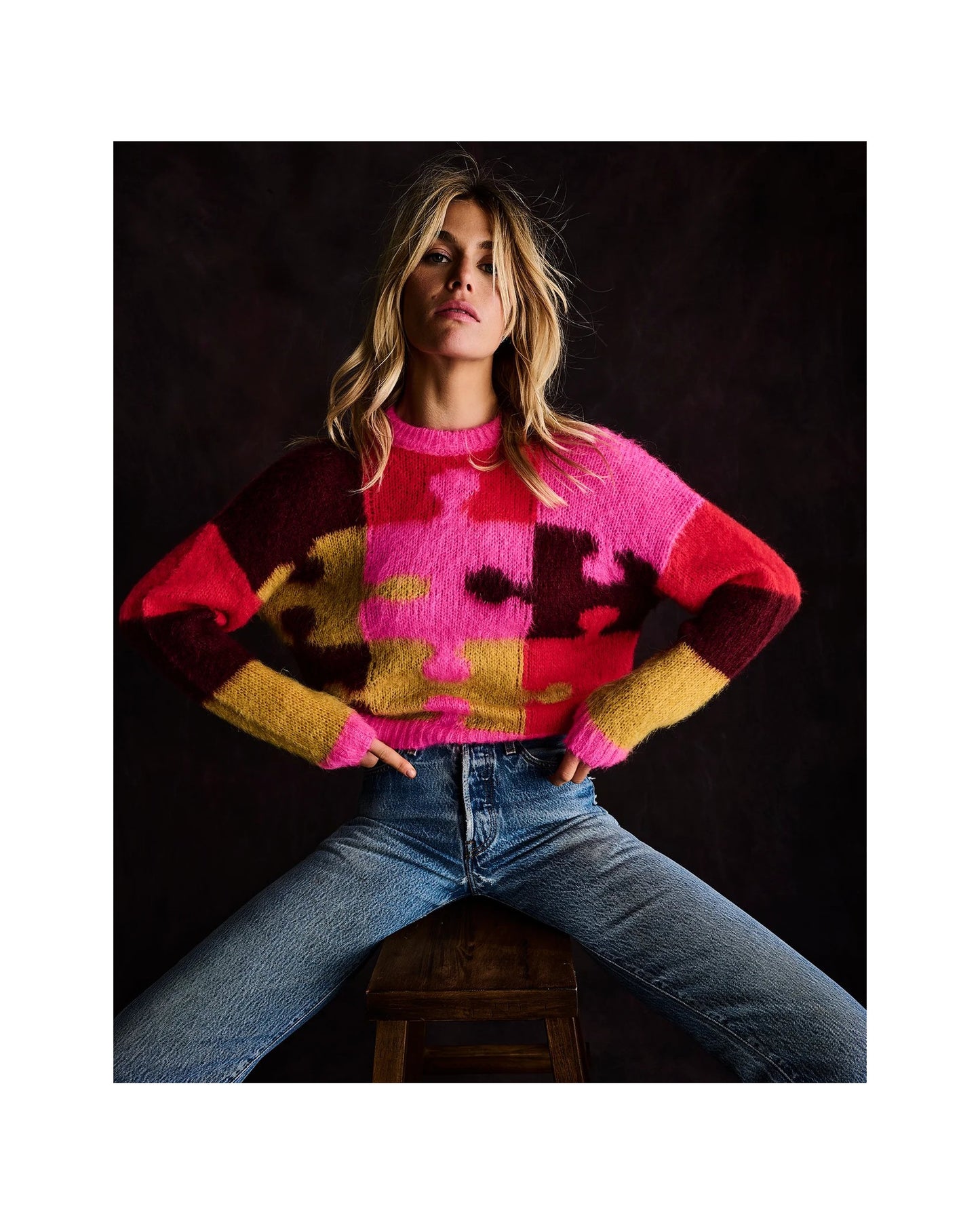 PUZZLED PULLOVER SWEATER