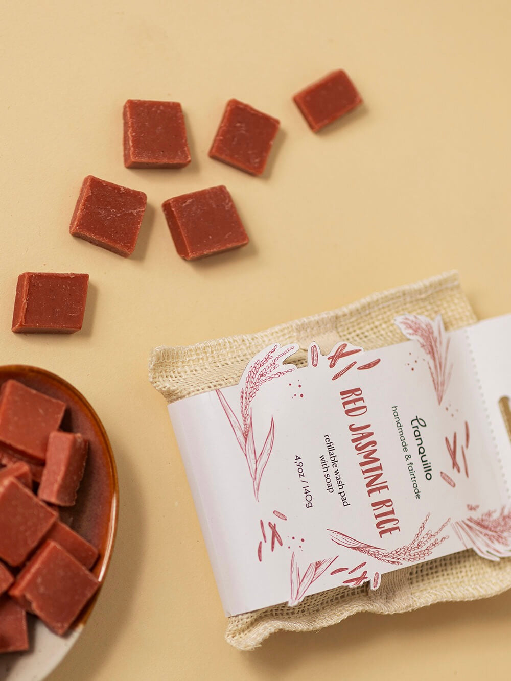REFILLABLE WASH PAD WITH SOAP - RED JASMINE TRANQUILLO