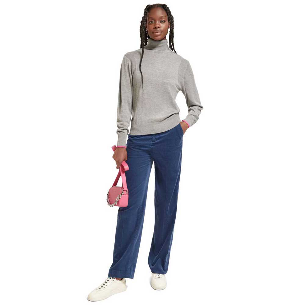 HIGH WAIST STRAIGHT LEG CORDUROY PANT