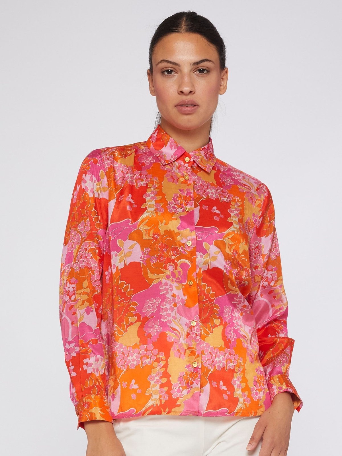ISABELLA PINK BLOSSOM BLOUSE VILAGALLO