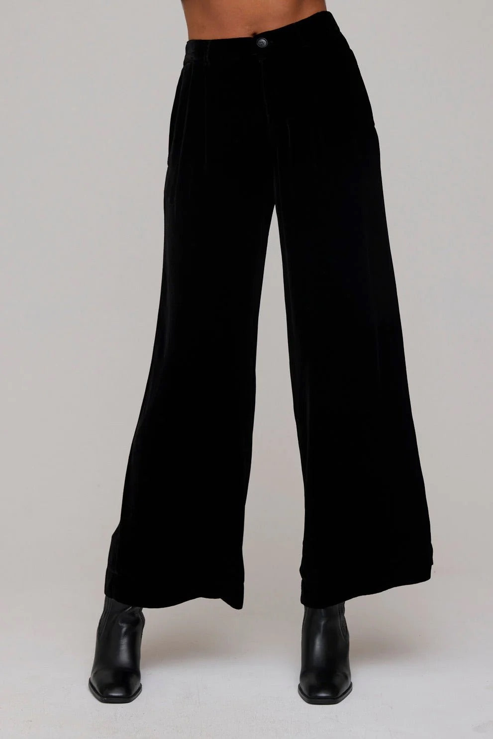 WIDE LEG VELVET PANT