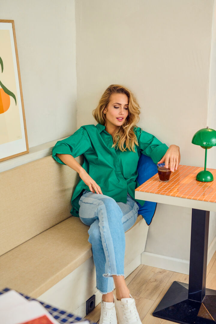 Denica Shape Fit Frayed Hem Jean CREAM