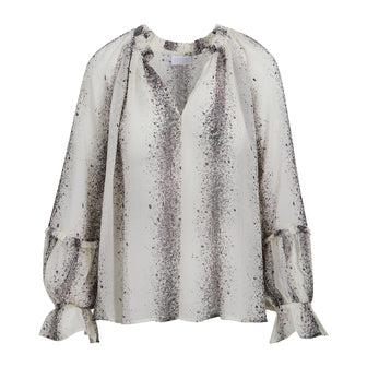 V NECK BLOUSE WITH RUFFLE SLEEVE COSTER COPHENHAGEN