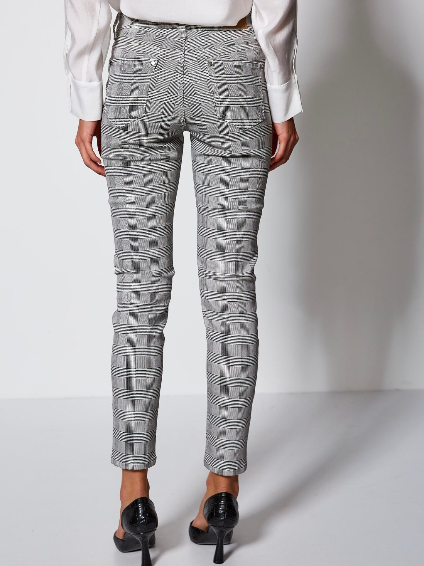 Glen Check Fly Front Pant