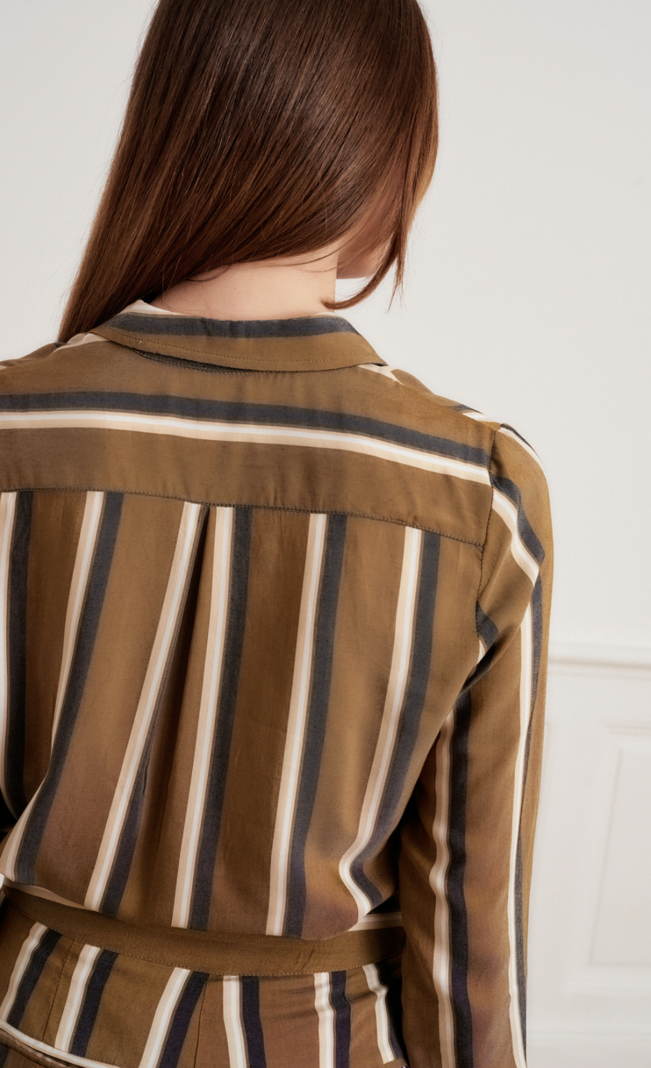 CLAUDINE STRIPED BUTTON FRONT SHIRT