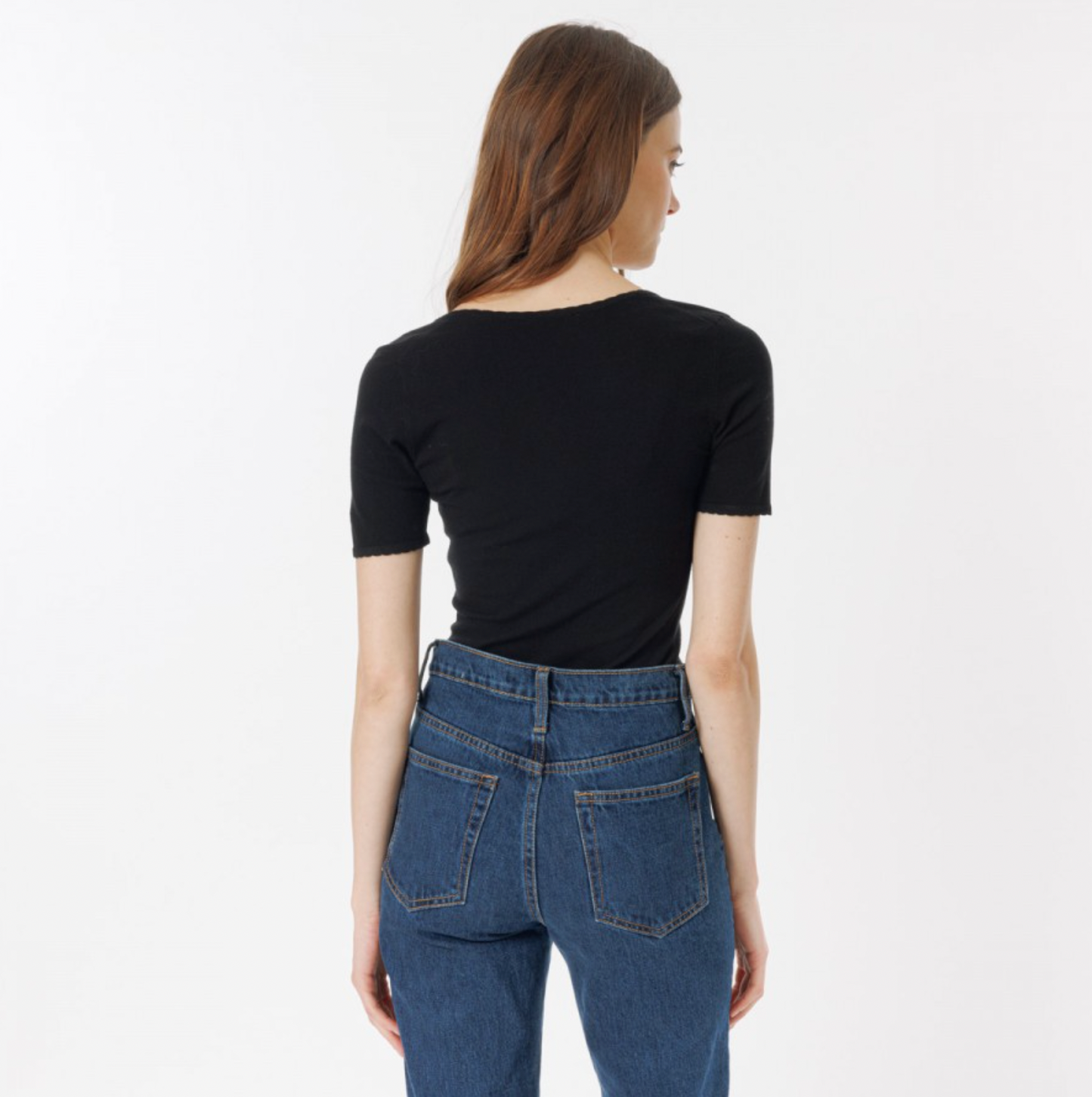 Fabienne Scalloped Scoop Neck Sweater