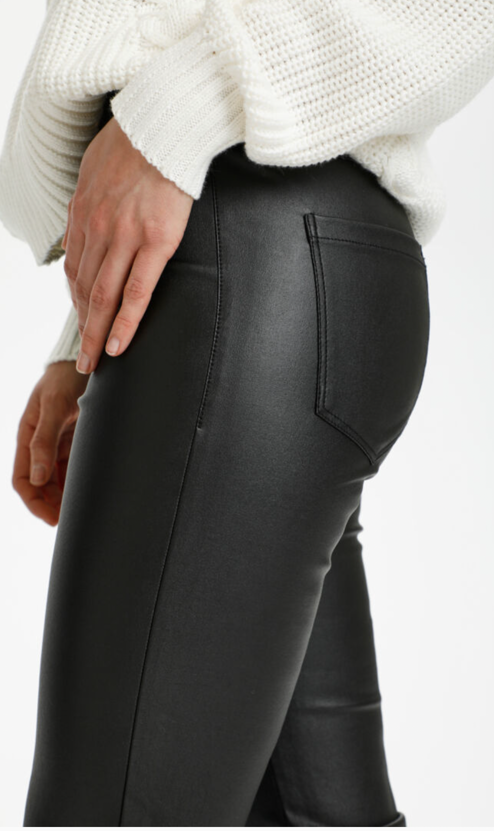Ada Vegan Leather Crop Pant