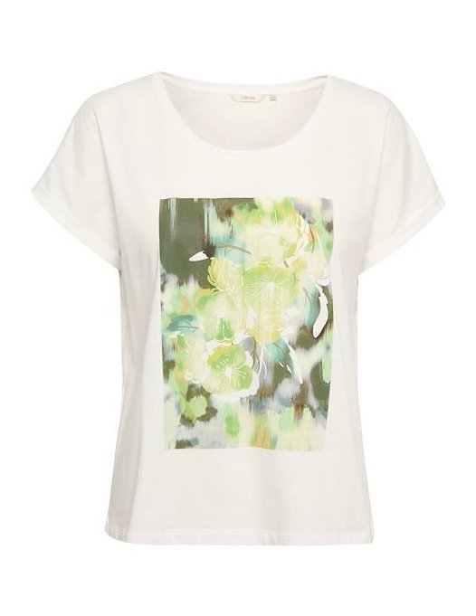 IRMA FLOWER PRINT T-SHIRT CREAM