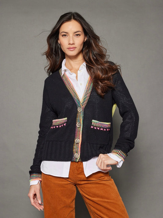 DOUBLE TRACK CARDIGAN SWEATER LISA TODD