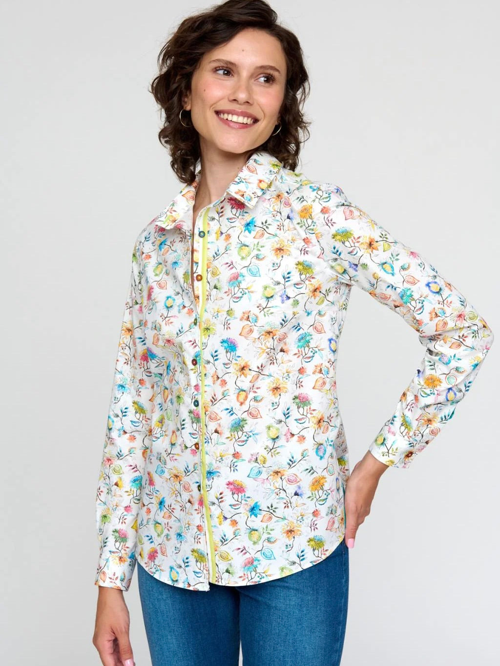 CECELA FLORAL SHIRT TINTA & BARILOCHE