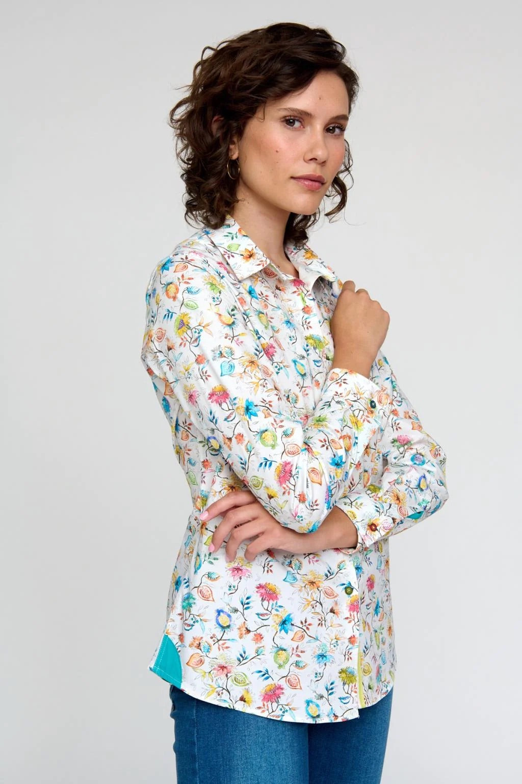 CECELA FLORAL SHIRT TINTA & BARILOCHE