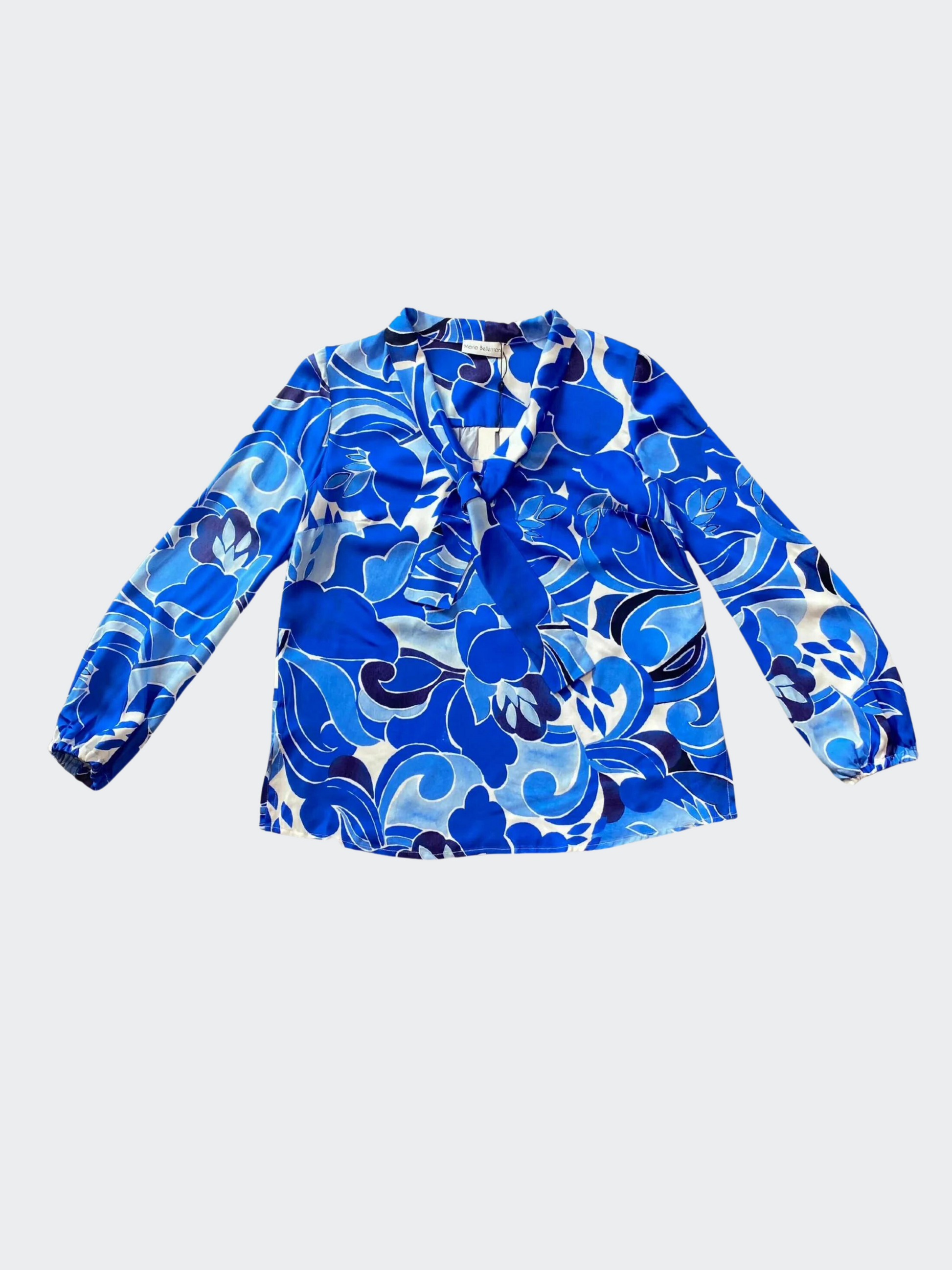 TIE NECK FLORAL BLOUSE MARIA BELLENTANI