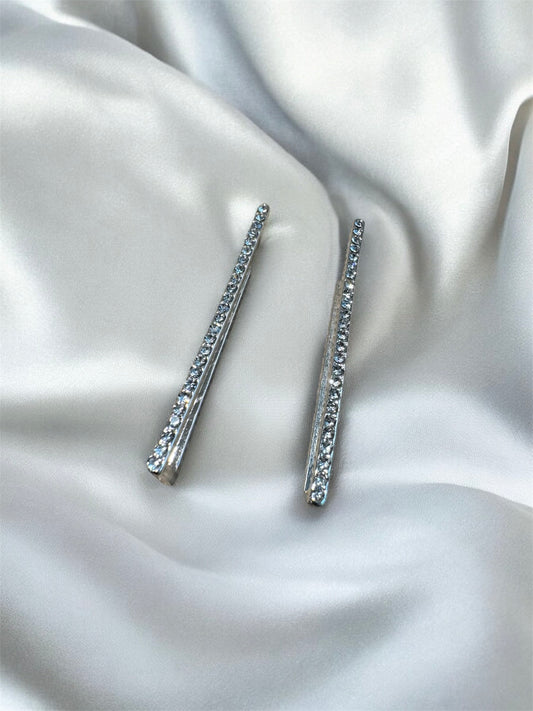 RECTANGLE RHINESTONE EARRING MERX