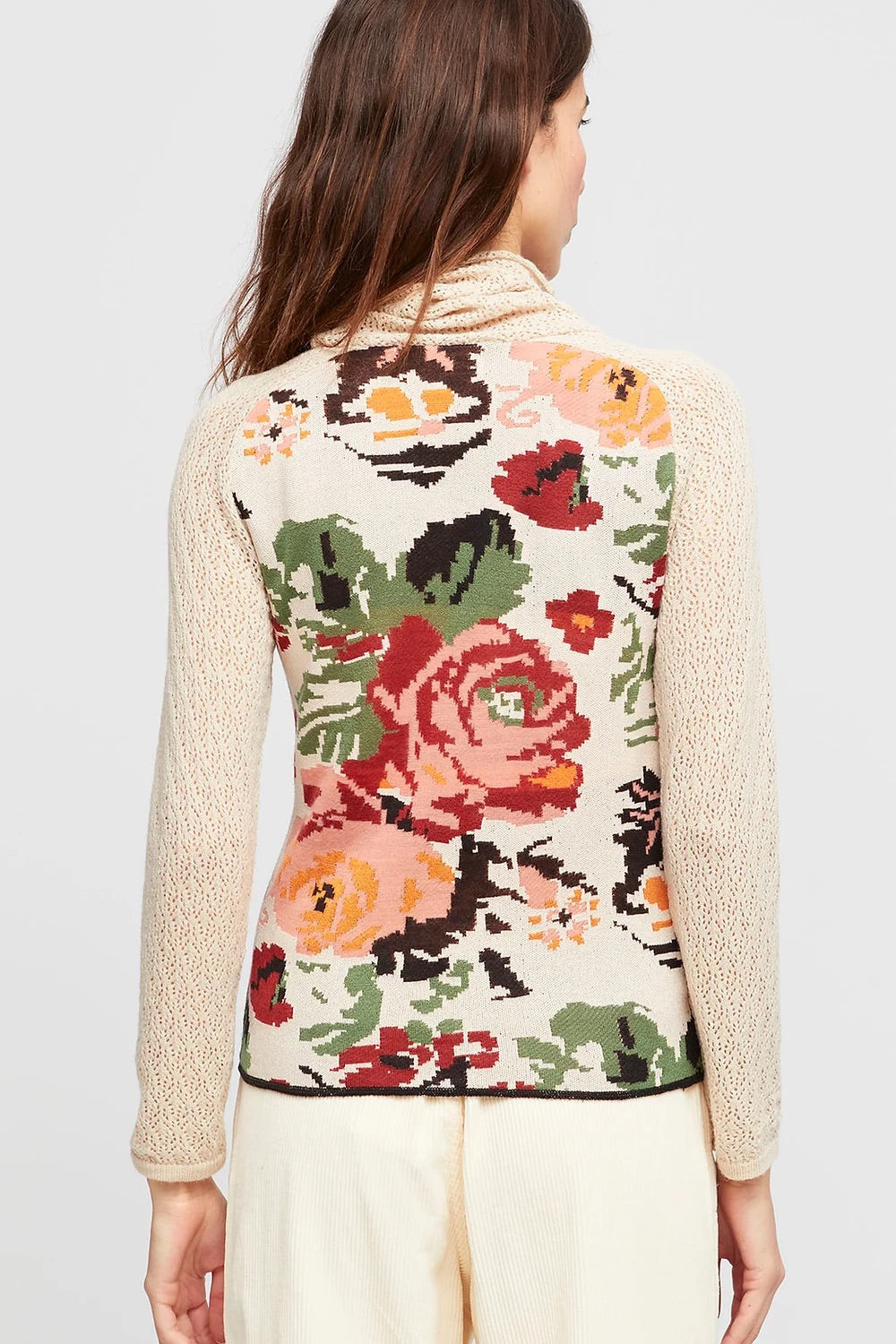 CERGY  FLORAL PULLOVER SWEATER